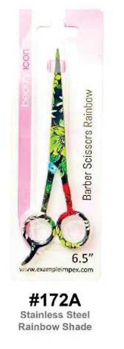Barber Scissors Rainbow Shade - 6.5" Stainless Steel #172A