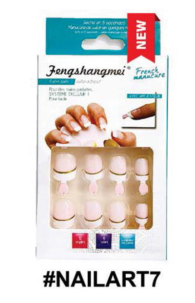 French Manicure Artificial Nail Tips - Classic White Tips #NAILART7