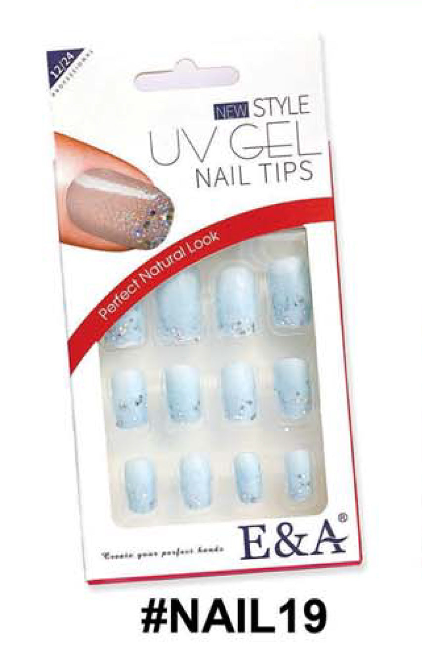 French Manicure Nail Tips - Clear Natural Look #NAIL22