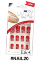 UV Gel Nail Tips - Pink with Silver Glitter #NAIL124
