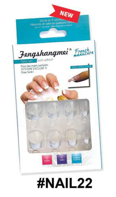 French Manicure Nail Tips - Natural Clear Base #NAILART5