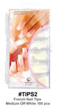 French Nail Tips - Medium Off-White 100pcs #TIPS2