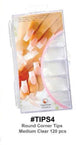 Round Corner Tips - Medium Clear 120pcs #TIPS4
