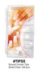 Round Corner Tips - Small Clear 120pcs #TIPS5