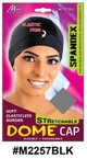 Spandex Dome Cap - Elastic-Free Design - Red & Black - #M2257AST & #M2257BLK