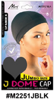 Spandex Jumbo Dome Cap - Black - #M2251JBLK