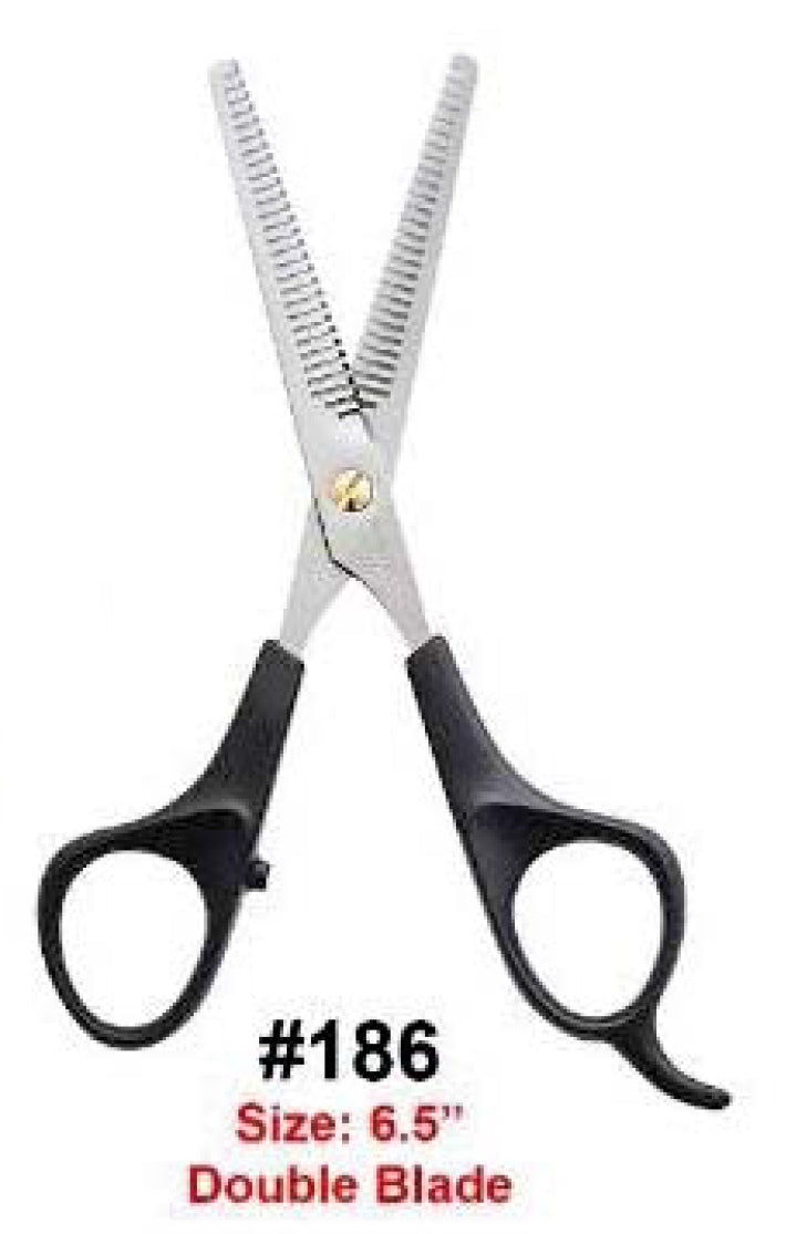 6.5" Thinning Scissor Double Blade P/Handle #186