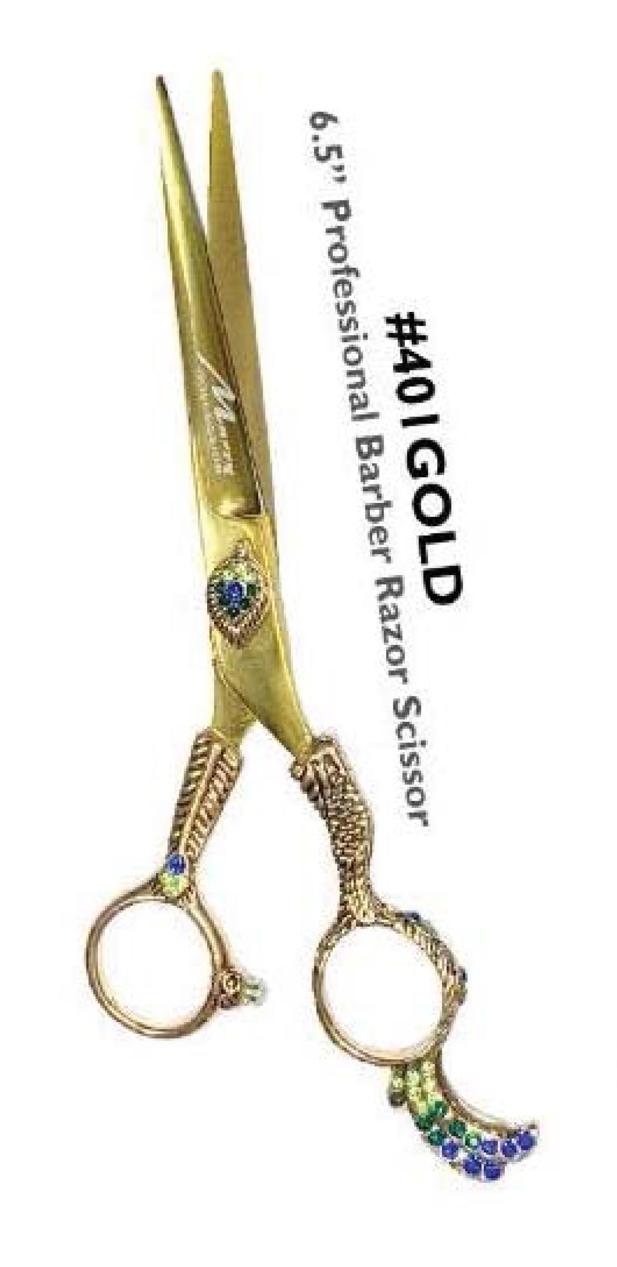 6.5" Professional Barber Razor Scissor Gold #401GOLD