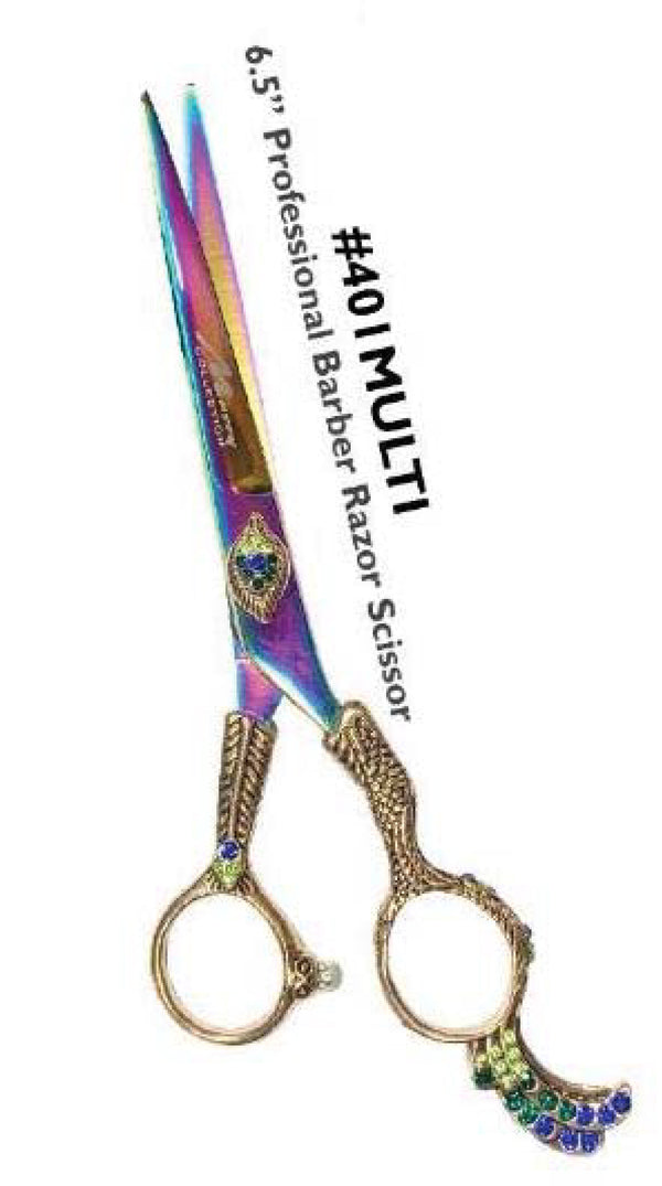 6.5" Professional Barber Razor Scissor Multi #401MULTI