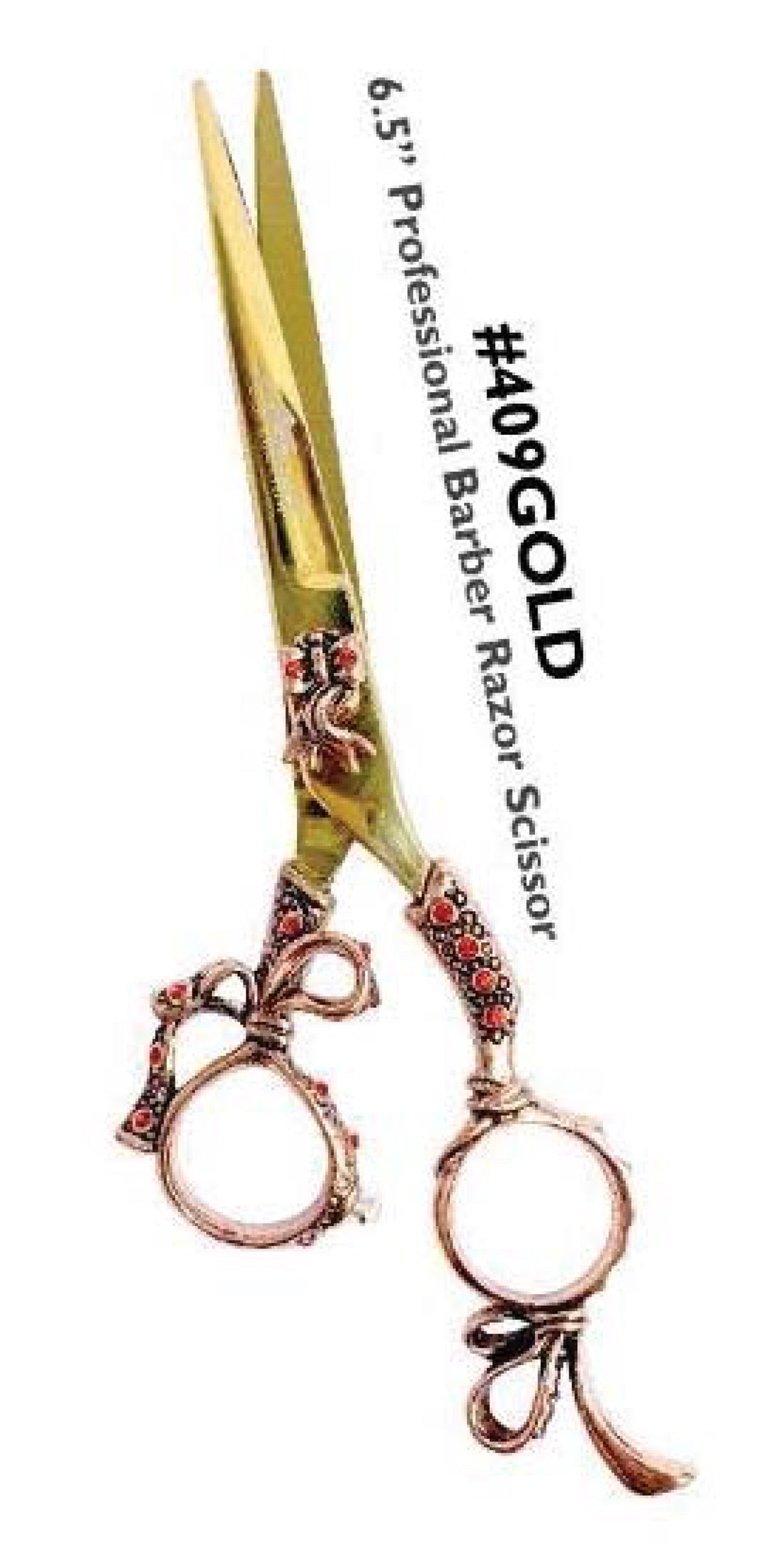 6.5" Professional Barber Razor Scissor Gold #409GOLD