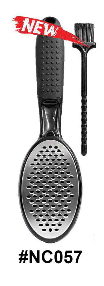 Oval Stainless Steel Foot Rasp With Cleaning Brush #NC057