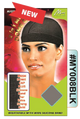 2-in-1 Mesh Dome Cap with Silicone Band - Black - #MY008BLK