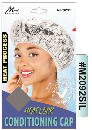 "Heat Lock Conditioning Cap in Silver (#M2092SIL) - Ideal for Professional and Home Use."