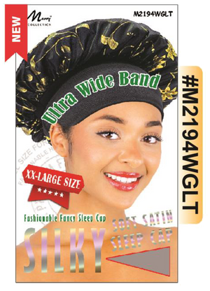 "Ultra Wide Band Silky Sleep Cap in Burgundy - XX-Large Size (#M2194WAST)."
