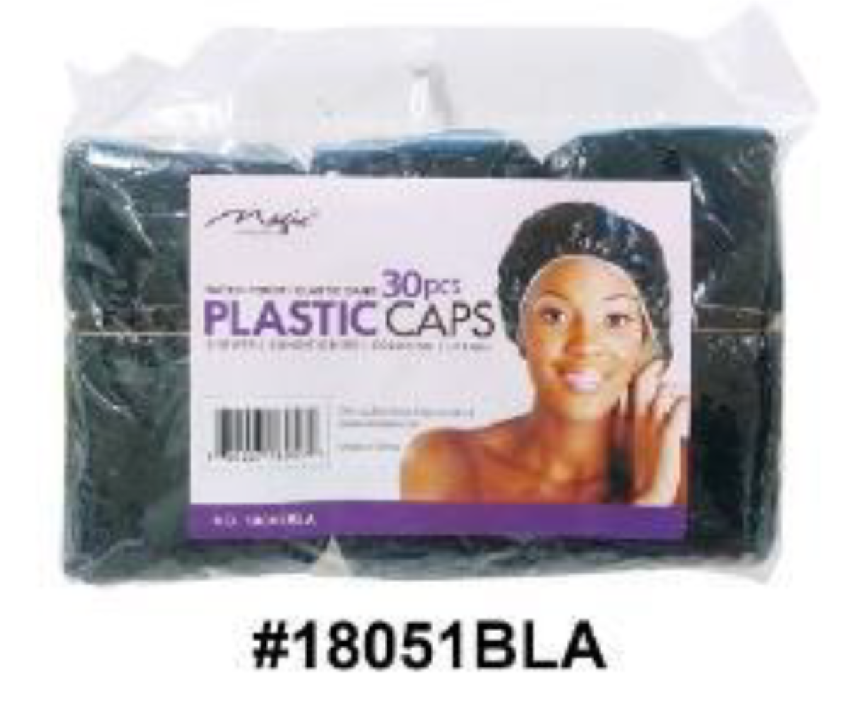 "30-Piece Plastic Caps in Assorted Colors (#18051AST) with Water-Proof Elastic Band for Multi-Purpose Use."