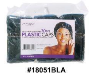 "30-Piece Plastic Caps in Assorted Colors (#18051AST) with Water-Proof Elastic Band for Multi-Purpose Use."