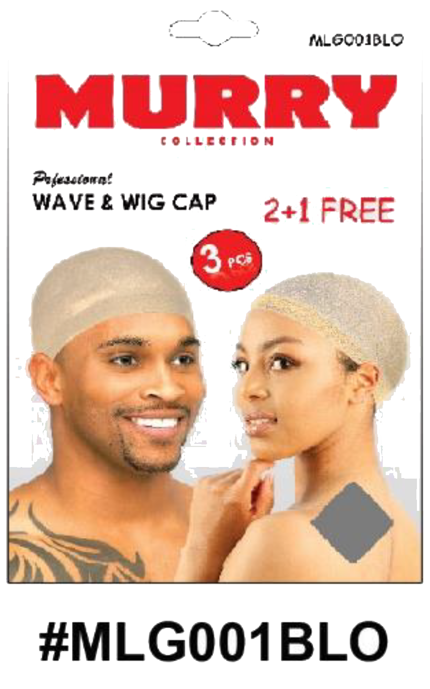 "Murry Collection Professional Wave & Wig Caps - Blonde - 2+1 Free, 3-Piece Pack."