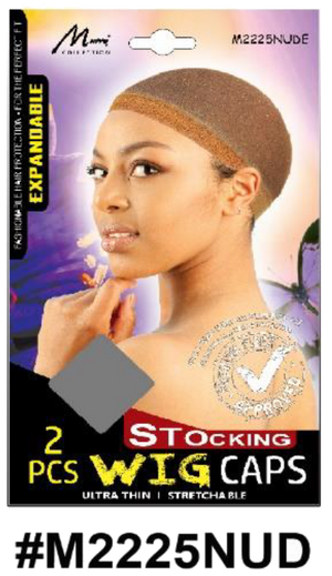 "Expandable Stocking Wig Cap in Nude (#M2225NUD) for matching lighter hair tones."