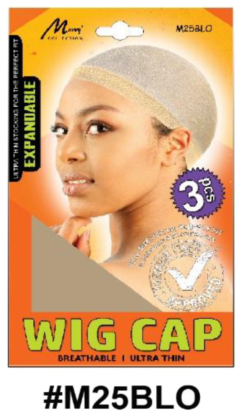 "Expandable Wig Cap - Blonde - 3 Pieces Pack - Perfect for Wig Styling and Comfort."