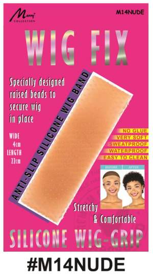 "Silicone Wig Grip Band in Nude (#M14NUDE), featuring a sweatproof and waterproof design."