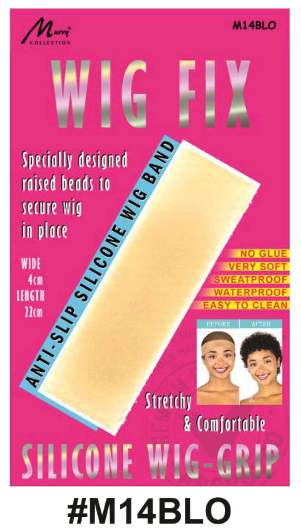 "Silicone Wig Grip Band in Blonde (#M14BLO), perfect for wigs and hairpieces."