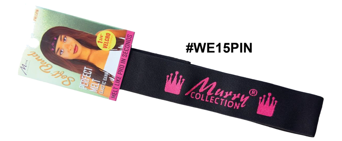 "Perfect Melt Elastic Band - Soft Band in Pink (#WE15PIN) featuring stylish design, Velcro fastening, and soft material for a perfect wig melt."