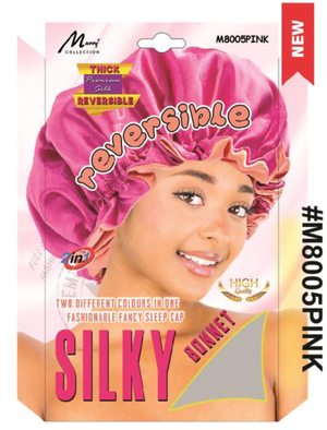 Reversible Silky Bonnet - 2-in-1 Premium Satin Sleep Cap - Multiple Colors - #M8005