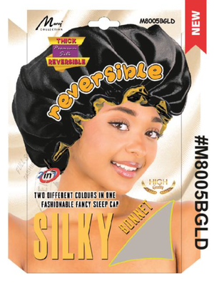 Reversible Silky Bonnet - 2-in-1 Premium Satin Sleep Cap - Multiple Colors - #M8005
