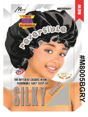 Reversible Silky Bonnet - 2-in-1 Premium Satin Sleep Cap - Multiple Colors - #M8005
