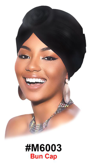 "Elegant Bun Cap (#M6003) - Stylish Hair Cover for Versatile Use."