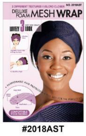 "Deluxe Foam Mesh Wrap Band in Assorted Colors - Expandable with Velcro Closure, Stylish and Comfortable."