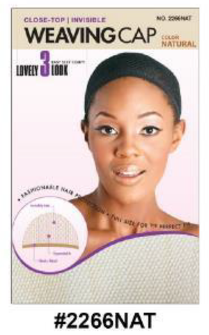 "Close-Top Weaving Cap in Natural (#2266NAT) with Expandable Material and Invisible Closure."