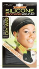 Silicone Stocking Wig Cap - Anti-Slip Double Size Stretch - Black - #DIY015BLA