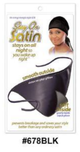 Stay On Satin Triangular Head Scarf - Black (#678BLK)