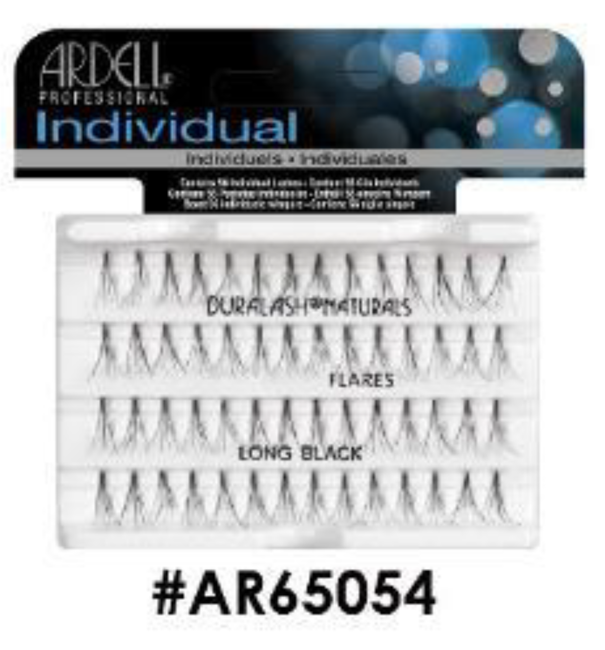 "Ardell Individual DuraLash Flares Long Black (#AR65054) - Dramatic and Bold Lash Enhancement."