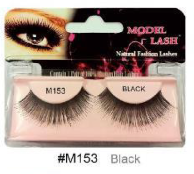 "Remy Natural Fashion False Lashes Model Lash M153 Black (#M153) - Soft and Glamorous."