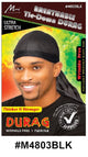 Breathable Tie-Down Durag - Black (M4803BLK) | Thicker, Stronger, Wrinkle-Free