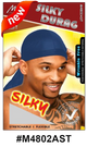 Silky Durag - Black & Blue | Stretchable, Flexible, Wrinkle-Free Material #M4802