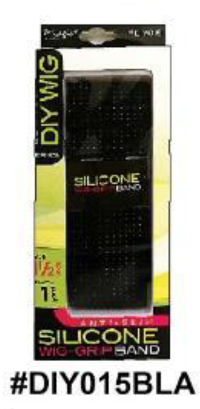 "Anti-Slip Silicone Wig Grip Band in Black for Secure Wig Hold (#DIY015BLA)."
