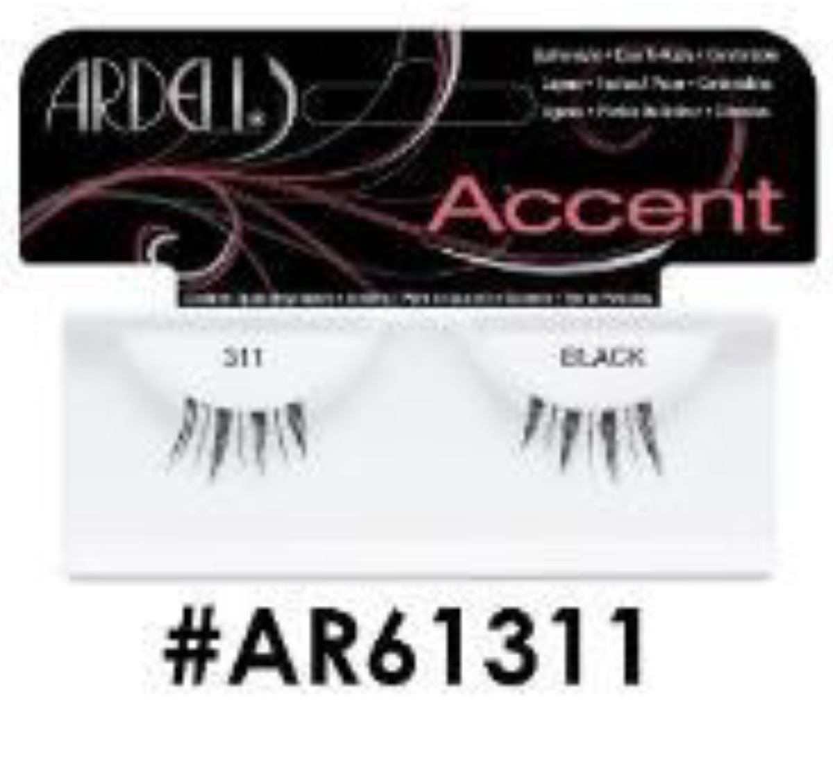"Ardell Accent Lashes 311 Black (#AR61311) - Outer Corner False Lashes for Enhanced Eye Look."