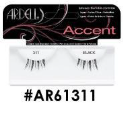 "Ardell Accent Lashes 311 Black (#AR61311) - Outer Corner False Lashes for Enhanced Eye Look."