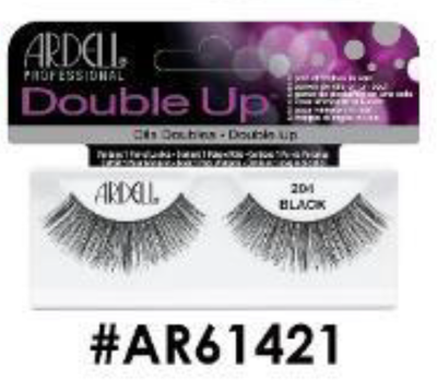 "Ardell Double Up False Lashes 201 Black (#AR61421) - Dramatic and Voluminous Eye Lashes."