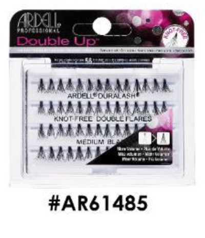 "Ardell Double Up Knot-Free Double Flares Medium Black (#AR61485) - Natural Length with Bold Volume."