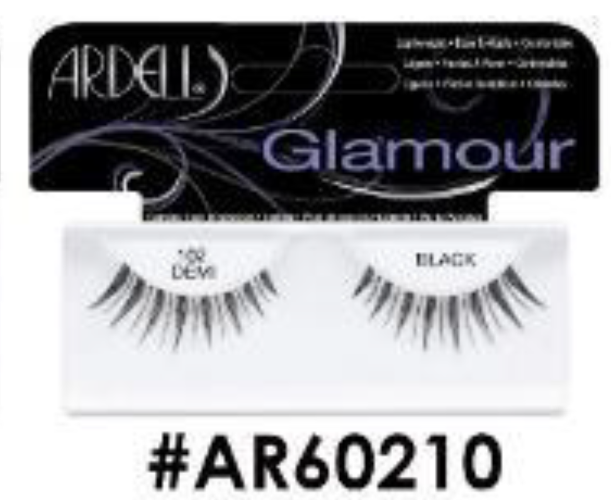 "Ardell Glamour False Lashes 102 Demi Black (#AR60210) - Subtle and Elegant Glamour."
