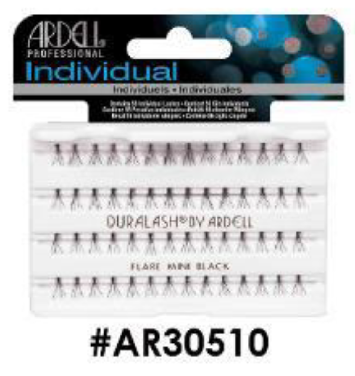 "Ardell Individual DuraLash Flare Mini Black (#AR30510) - Subtle and Defined Look."