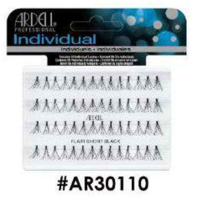 "Ardell Individual DuraLash Flare Short Black (#AR30110) - Natural and Lightweight Lash Enhancement."