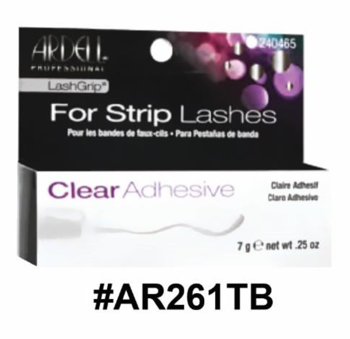 Ardell LashGrip Clear Adhesive (#AR261TB) - Invisible and Strong Adhesive for Strip Lashes.
