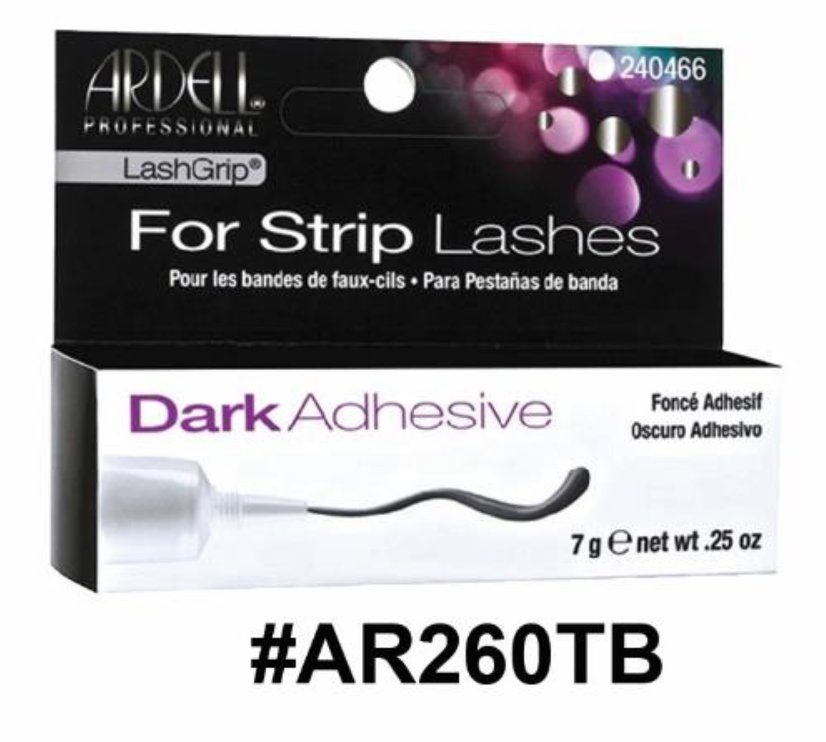 Ardell LashGrip Dark Adhesive (#AR260TB) - Strong and Seamless Adhesive for Strip Lashes.