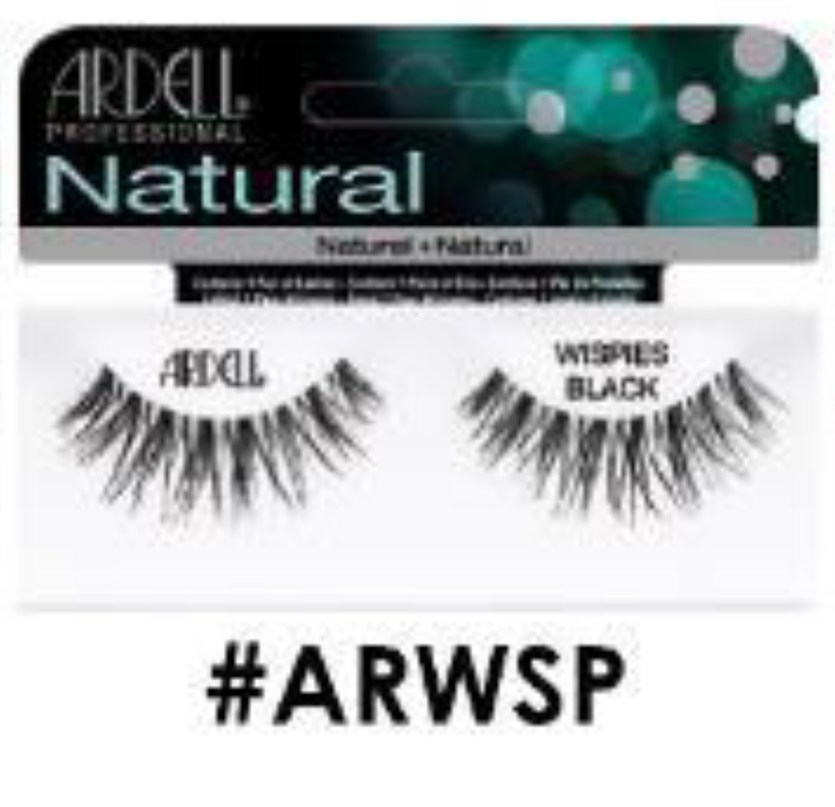 "Ardell Natural False Lashes (#ARWSP) Wispies in Black - Soft and Fluttery Lashes for Everyday Glam."