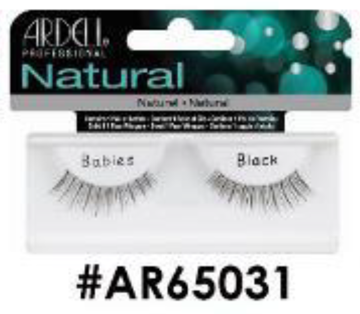 "Ardell Natural False Lashes Babies Black (#AR65031) - Lightweight and Subtle Look."